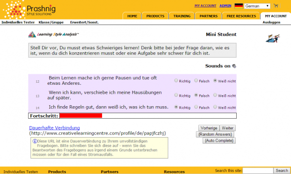 Lernstil Fragebogen für Erwachsene